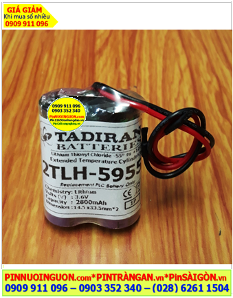 Tadiran 2TLH-5955 (2 viên ghép đôi /Loại pin chịu nhiệt cao) Lithium 3.6v 2800mAh chính hãng